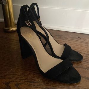COPY - Vince Camuto Black Strappy Block Heels